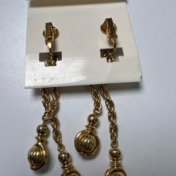 Vintage Joel Powell Designs Clip Earrings Gold - Picture 6 of 8